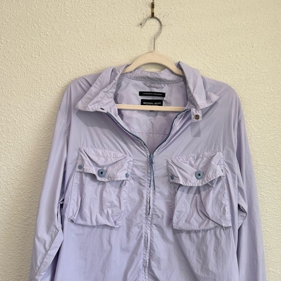 Marshall Artist Tonaro Mens XL Overshirt Lilac Full Zip Casual Jacket Preppy - Picture 4 of 12